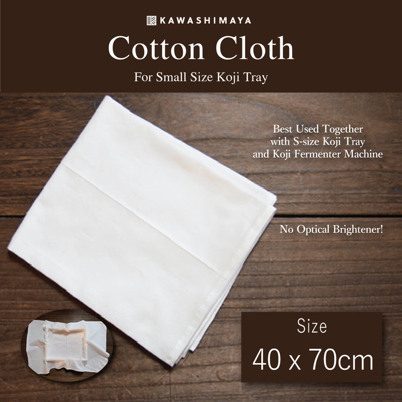 Bleached Cotton Cloth 40 x 70cm For S Size Koji Tray - 100% Japanese Cotton