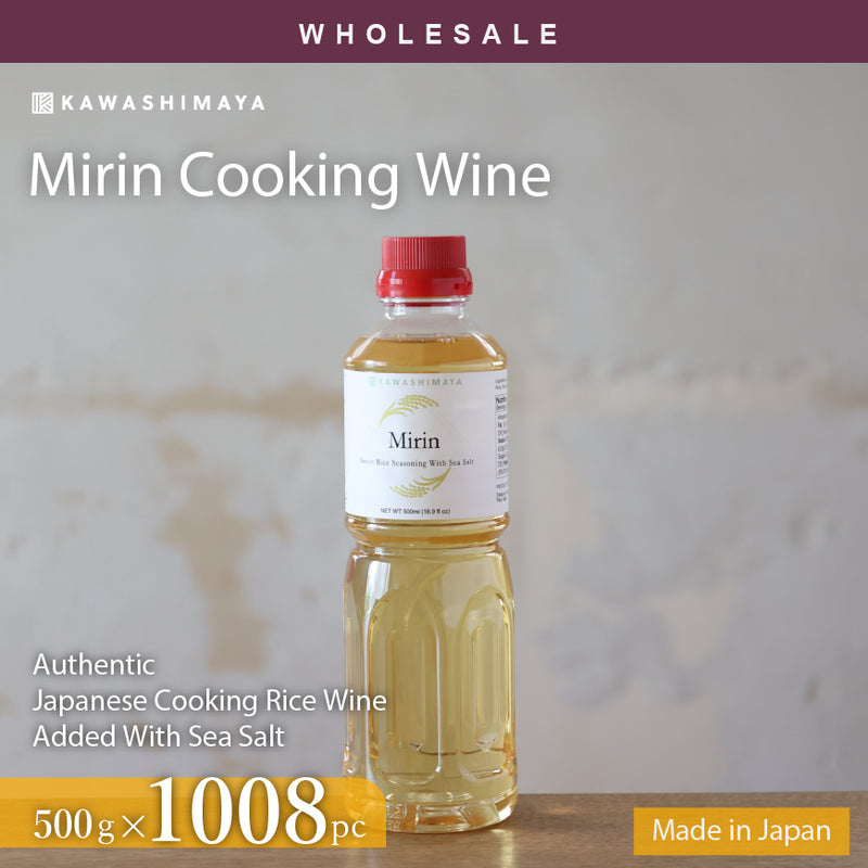 [Wholesale 1008pc] Kawashimaya Mirin 500ml - Japanese Traditional Sweet Rice Wine Seasoning, Made in Japan