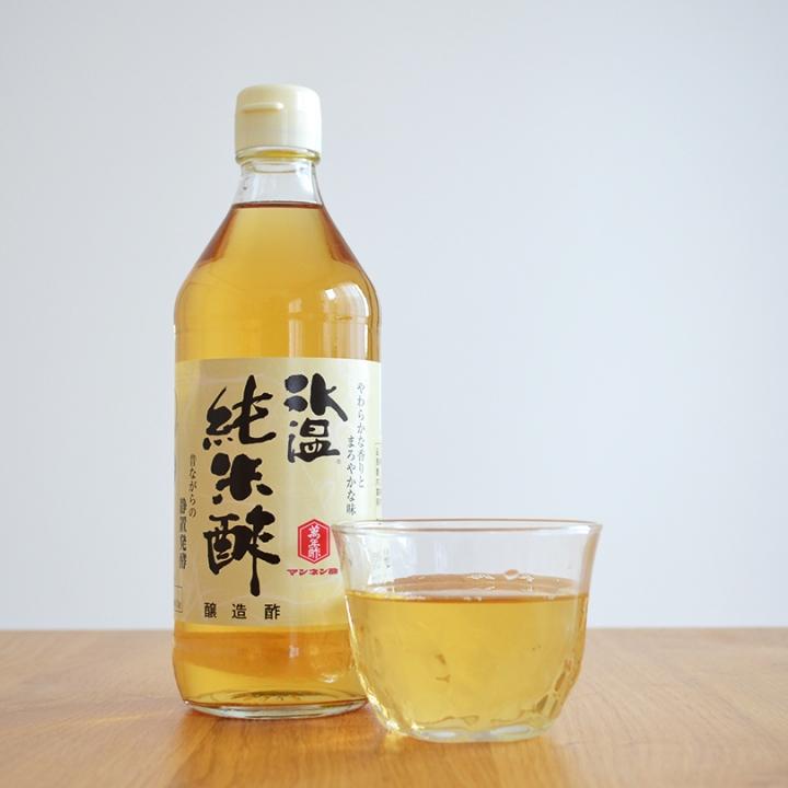 Freezing Temperature Pure Rice Vinegar from "Mannen Vinegar" 500ml | Rice Vinegar Made with Japan's Domestic Rice And Water By Static Fermentation