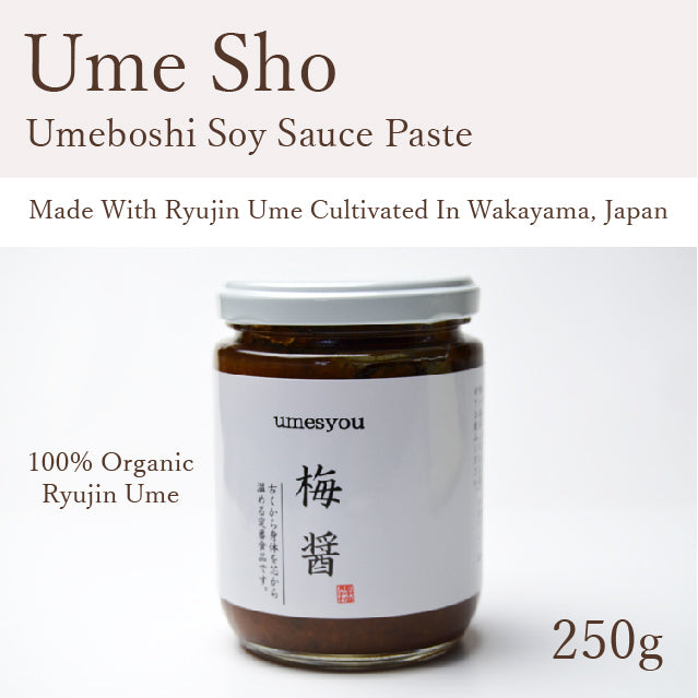 Umesho (Umeboshi Plum Soy Sauce Paste) 250g - Made With Pesticide Free Ryujin Ume - Made In Wakayama, Japan